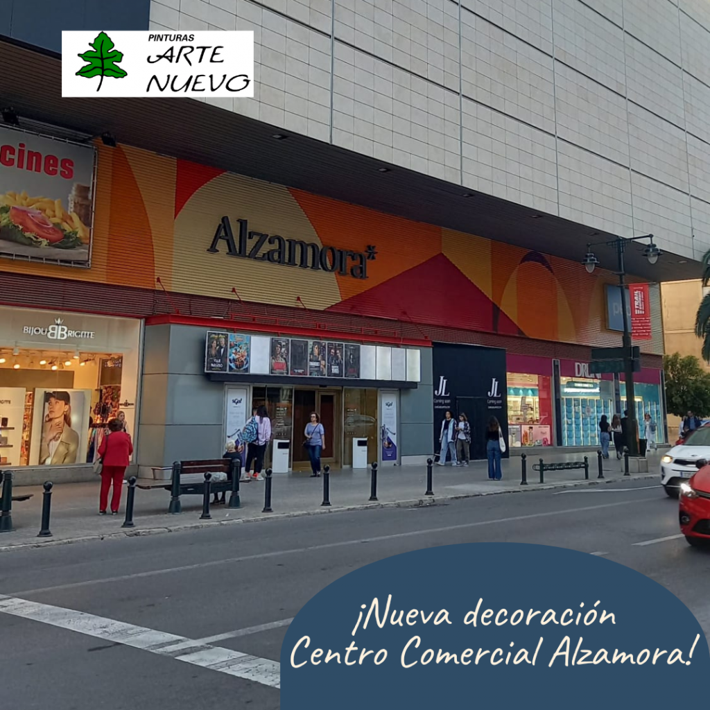 Centro Comercial Alzamora en Alcoy pintado con sprays de montana colors