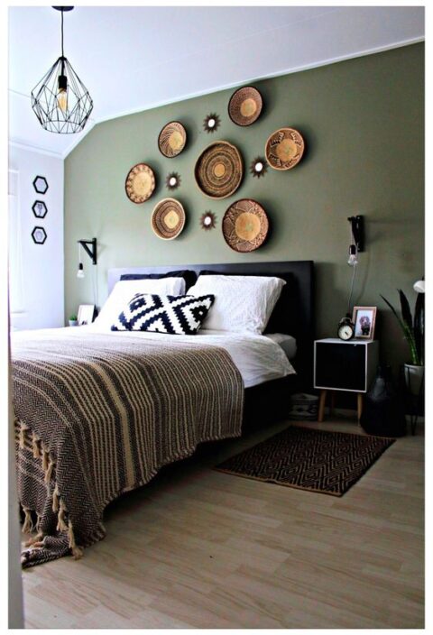 DECORACIÓN DORMITORIO EN TONOS VERDES - Pinturas Arte Nuevo