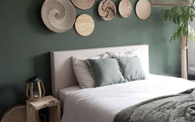 DECORACIÓN DORMITORIO EN TONOS VERDES