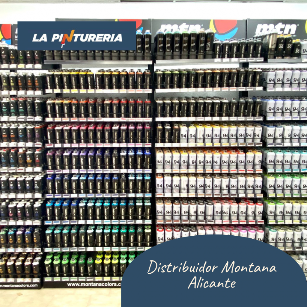 Distribuidores de Montana Colors en Alicante, foto del expositor